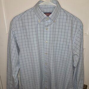 Vineyard Vines Blue Checkered Murray Button-down Collard Shirt - Men's Size M